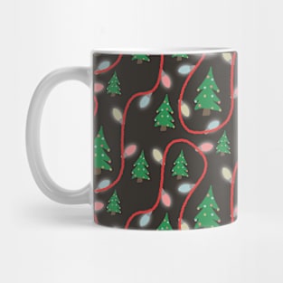 Christmas Trees and Lights Pattern Mug